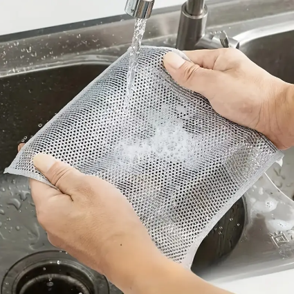 10 Paños de fibra metálica